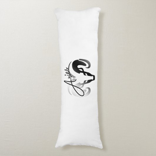 Coussins Longs Silver Aries le bélier Zodiac (Devant (Vertical))