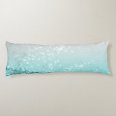 Coussins Longs Silver Grey Aqua Océan Turquoise Parties scintilla (Dos)