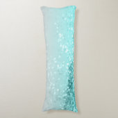 Coussins Longs Silver Grey Aqua Océan Turquoise Parties scintilla (Devant (Vertical))