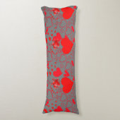 Coussins Longs Simple Coeurs Rouges Amour Romantique Sur Charbon  (devant Vertical)