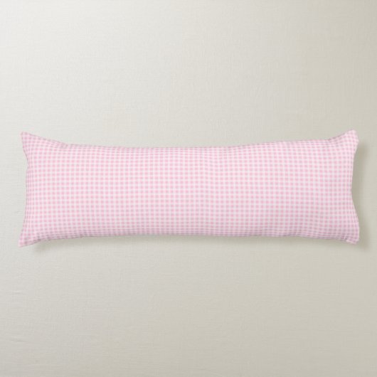 Coussins Longs Simple Gingham à Carreaux Rose Pâle (Devant)