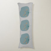 Coussins Longs Simple moderne Abstrait gris et bleu (Devant (Vertical))