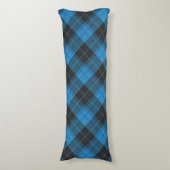 Coussins Longs Simple motif tartan en bleu foncé (Devant (Vertical))