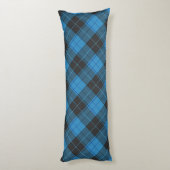 Coussins Longs Simple motif tartan en bleu foncé (Dos (Vertical))