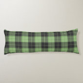 Coussins Longs Simple motif tartan en vert clair (Dos)