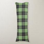 Coussins Longs Simple motif tartan en vert clair (Devant (Vertical))