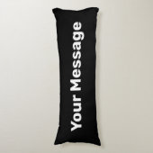 Coussins Longs Simple noir et blanc Ajouter votre message (Devant (Vertical))