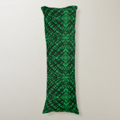 Coussins Longs Simple Scribble | Carreaux miroir | Vert | (Devant (Vertical))
