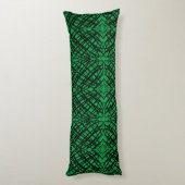 Coussins Longs Simple Scribble | Carreaux miroir | Vert | (Dos (Vertical))
