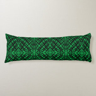 Coussins Longs Simple Scribble   Carreaux miroir   Vert  