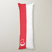 Coussins Longs Singapore Flag (Dos (Vertical))