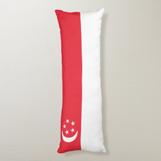 Coussins Longs Singapore Flag (Dos (Vertical))