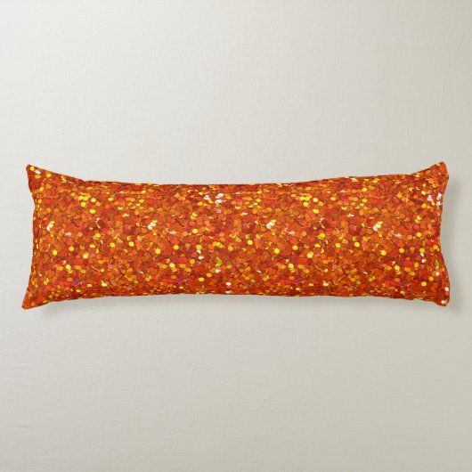 Coussins Longs Sinopia Orange Pailleté (Devant)