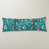 Coussins Longs Sirènes Whimiques Sous Le Turquoise De La Mer (Dos)