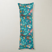 Coussins Longs Sirènes Whimiques Sous Le Turquoise De La Mer (Dos (Vertical))