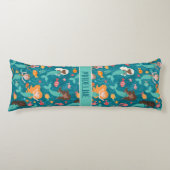 Coussins Longs Sirènes Whimiques Sous Le Turquoise De La Mer (Devant)