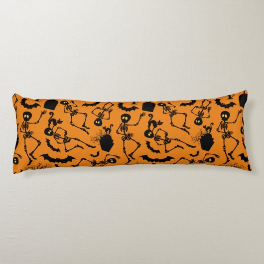 Coussins Longs Skeletons d'Halloween Macabre Dance (Dos)