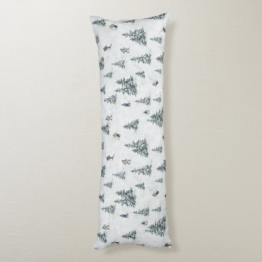 Coussins Longs Skieurs alpins et yétis cachés - Ski alpin (Dos (Vertical))