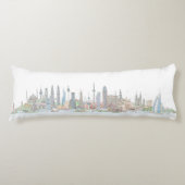 Coussins Longs Skyline du monde (Devant)