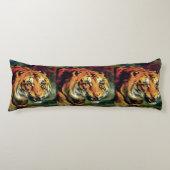 Coussins Longs Snarling Tiger Portrait Artistique (Devant)