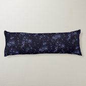 Coussins Longs Snowflakes Bleu de minuit Oreiller du corps d'arri (Dos)