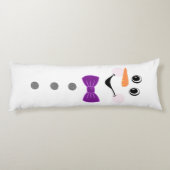 Coussins Longs Snowman sur mesure mignon avec Bowtie violette (Dos)