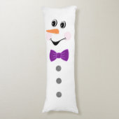 Coussins Longs Snowman sur mesure mignon avec Bowtie violette (Devant (Vertical))
