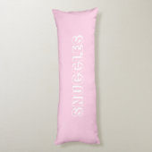 Coussins Longs "Snuggets" Lettres blanches rose pâle (Dos (Vertical))