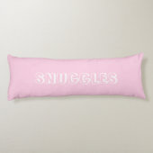 Coussins Longs "Snuggets" Lettres blanches rose pâle (Dos)