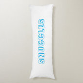 Coussins Longs "Snuggings" Bleu clair blanc (devant Vertical)