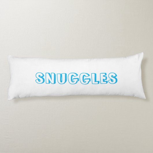Coussins Longs "Snuggings" Bleu clair blanc (Dos)