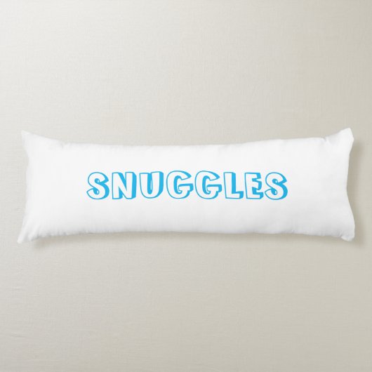 Coussins Longs "Snuggings" Bleu clair blanc (Devant)