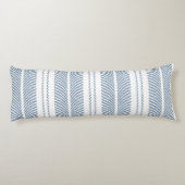 Coussins Longs Soft Blue Herringbone Fern Striped Pattern (Dos)
