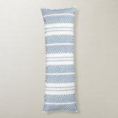 Coussins Longs Soft Blue Herringbone Fern Striped Pattern (Dos (Vertical))