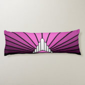 Coussins Longs Soleil Art déco rose (Dos)