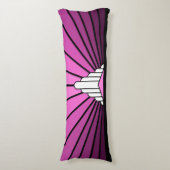 Coussins Longs Soleil Art déco rose (Devant (Vertical))