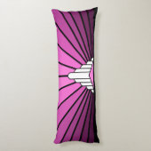 Coussins Longs Soleil Art déco rose (Dos (Vertical))