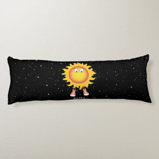 Coussins Longs Soleil et étoiles dans l'espace (Dos)