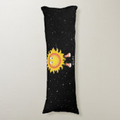 Coussins Longs Soleil et étoiles dans l'espace (Devant (Vertical))