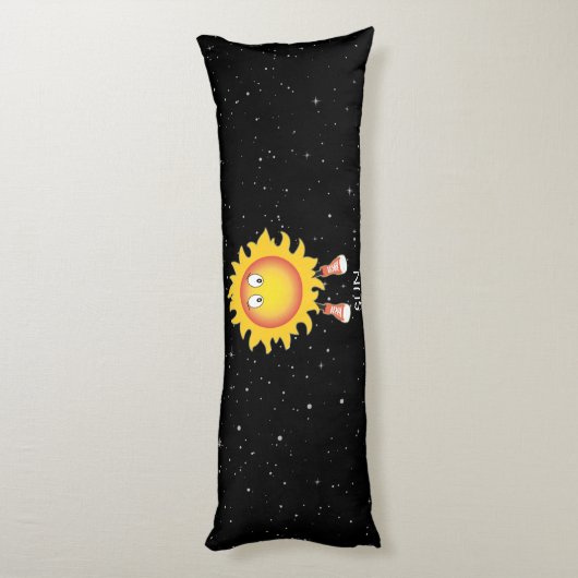 Coussins Longs Soleil et étoiles dans l'espace (Dos (Vertical))