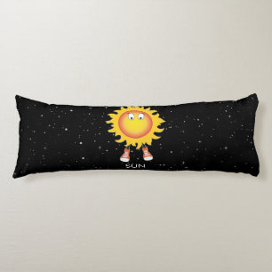 Coussins Longs Soleil et étoiles dans l'espace