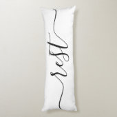 Coussins Longs Sommeil Repos Blanc Noir Script réversible (Dos (Vertical))