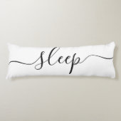Coussins Longs Sommeil Repos Blanc Noir Script réversible (Devant)