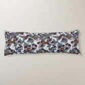 Coussins Longs Souris et mûres sur blanc (Dos)