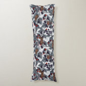 Coussins Longs Souris et mûres sur blanc (Devant (Vertical))