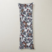 Coussins Longs Souris et mûres sur blanc (Dos (Vertical))