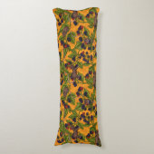 Coussins Longs Souris et mûres sur jaune (Devant (Vertical))