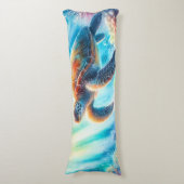 Coussins Longs Sous la tortue de mer (Devant (Vertical))