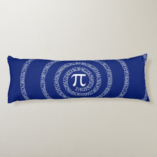 Coussins Longs Spirale pour les numéros Pi sur Décor bleu marine (Dos)