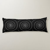 Coussins Longs Spirale pour numéros Pi sur noir (Dos)
